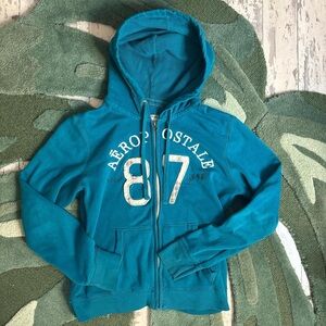 Aeropostale Blue Graphic Hoodie